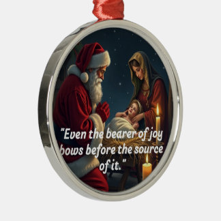 Ornement En Métal Père Noël Kneeling au gestionnaire