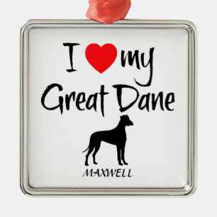 Ornement En Métal Personnalisé J'Aime Mon Grand Danse