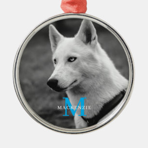 Ornement En Métal Personnalisé Personnalisé Monogramme Élégant chien