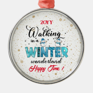 Ornement En Métal Personnaliser Winter Wonderland