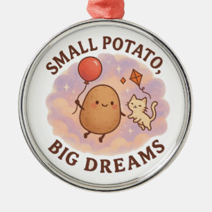 Ornement En Métal Petite Pomme de Terre Grands Rêves – Motivation Mi