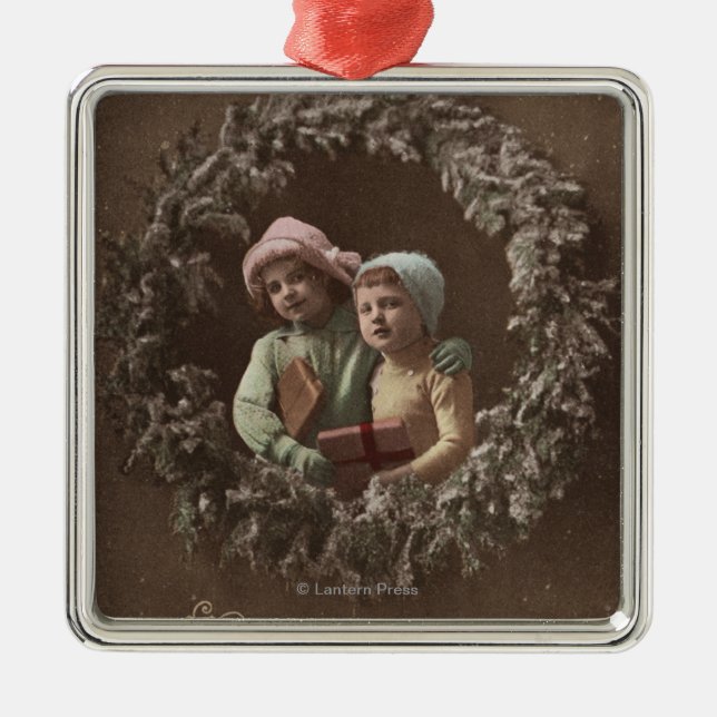 Ornement En Métal Petits enfants dans Armclasp (Devant)