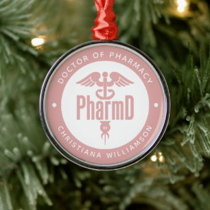 Ornement En Métal PharmD Docteur en pharmacie Pharmacy Graduation Ph