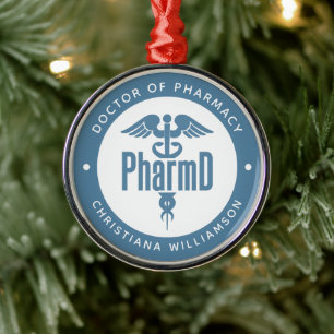 Ornement En Métal PharmD Docteur en pharmacie Pharmacy Graduation Ph