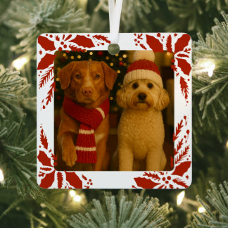 Ornement En Métal Photo and Custom Text Personalized Holly
