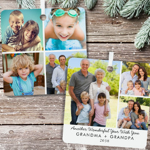 Ornement En Métal Photo de Noël des grands-parents