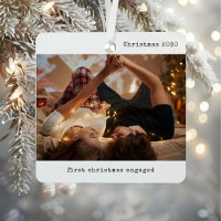 Photo personnalisée Notre premier Noël engagé