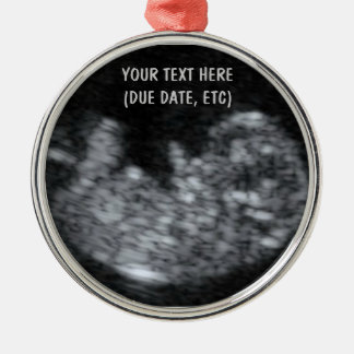 Ornement En Métal Photo personnalisée Ultrasound pour bébé