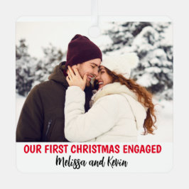Ornement En Métal Photo Premier Noël Engagé Minimal Xmas Personnalis