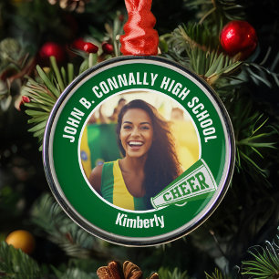 Ornement En Métal Photo verte Lycée Noël
