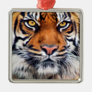 Ornement En Métal Photographie masculine de peinture de tigre