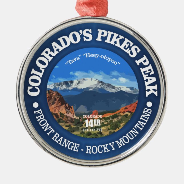 Ornement En Métal Pikes Peak (Devant)