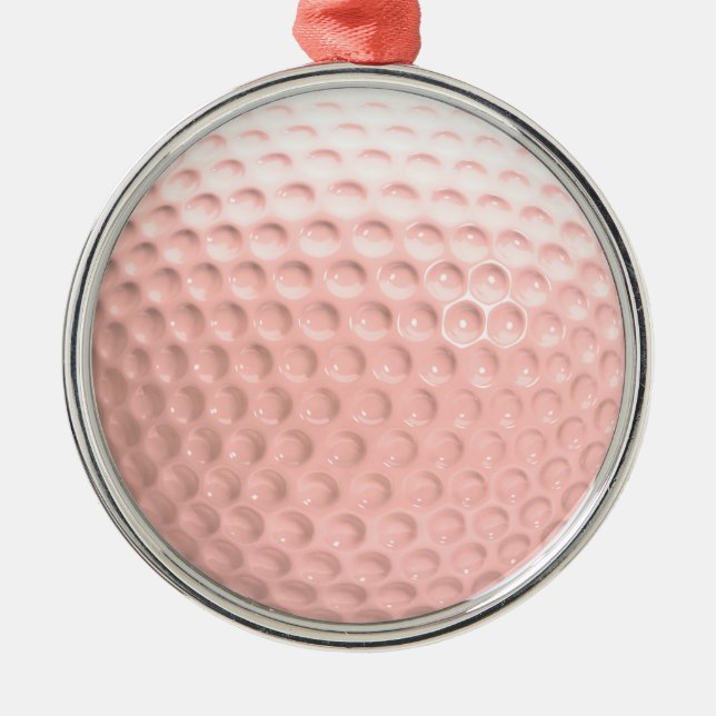 Ornement En Métal Pink Golf Ball Sport (Devant)