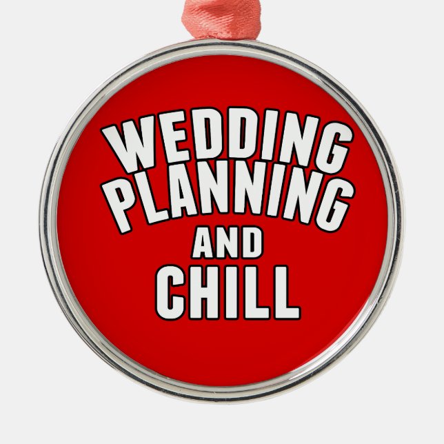 Ornement En Métal Planification et froid de mariage (Devant)
