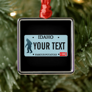 Ornement En Métal Plaque de licence Idaho Sasquatch