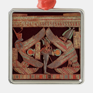 Ornement En Métal Plat de sein dépeignant Osiris, un dieu de
