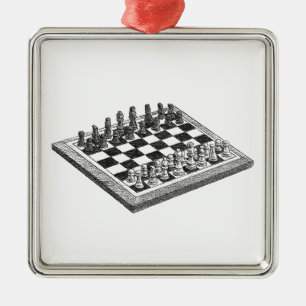 Ornement En Métal Plateau de jeu d'échecs et pièces d'échecs Art vin