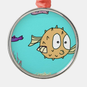Ornement En Métal poissons de coup