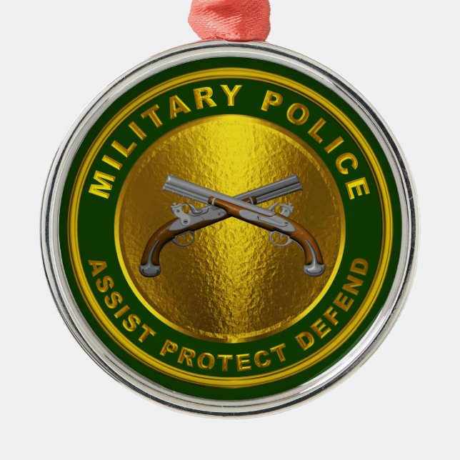 ORNEMENT EN MÉTAL POLICE MILITAIRE (Devant)