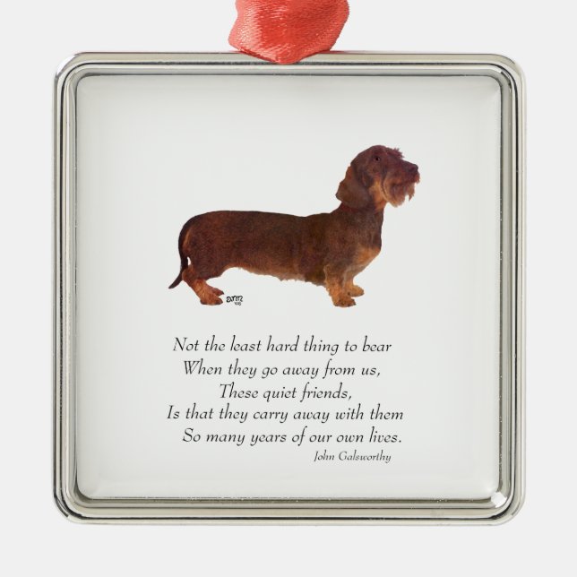 Ornement En Métal Pont arc-en-ciel de Dachshund (Devant)