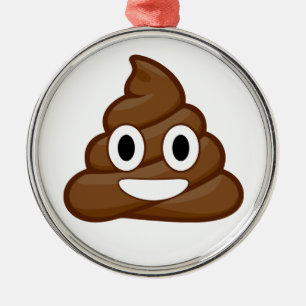 Ornement En Métal poop emoji
