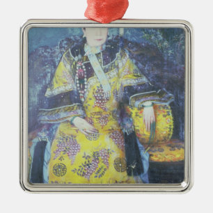 Ornement En Métal Portrait de la douairière d'impératrice Cixi