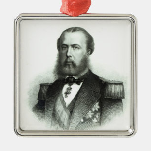 Ornement En Métal Portrait d'empereur Maximilian du Mexique, 1864