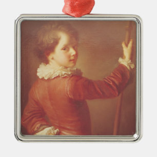 Ornement En Métal Portrait d'un jeune pèlerin, 1725