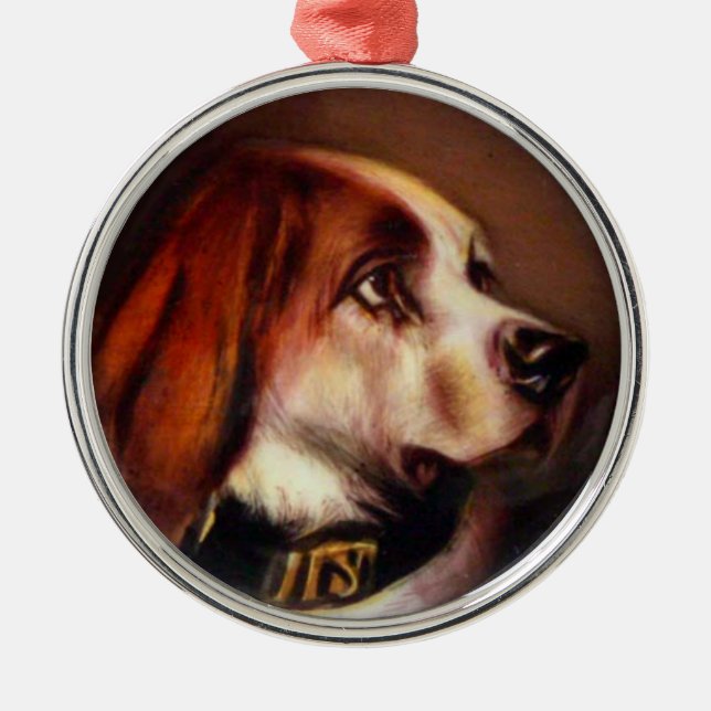 Ornement En Métal PORTRAITS DE CHIEN MINIATURE Bloodhound (Devant)