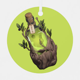 Ornement En Métal Potion d'huile d'olive enchantée