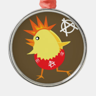 Ornement En Métal Poulet de roche de Punk
