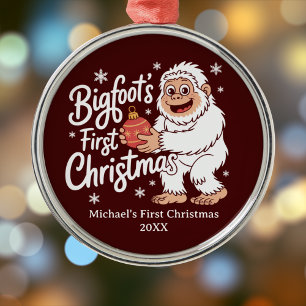 Ornement En Métal Premier Noël Big Foot Sasquatch Funny Custom