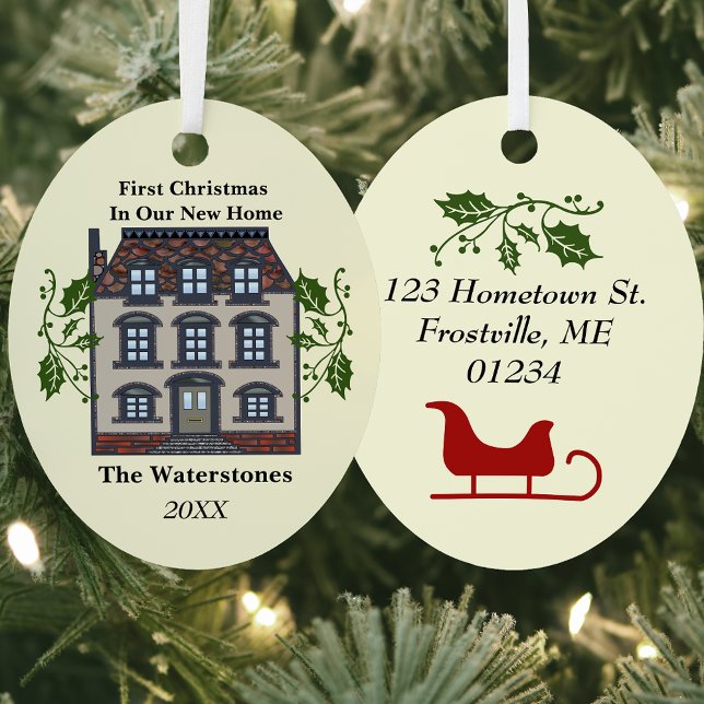 Ornement En Métal Premier Noël Dans Notre Nouvelle Maison (Créateur téléchargé)