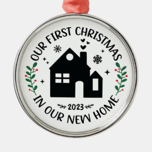 Ornement En Métal Premier Noël Dans Nouvelle Maison Noël Personnalis