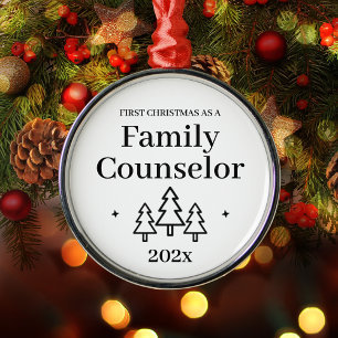 Ornement En Métal Premier Noël En Tant Que Conseiller Familial