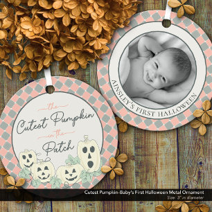 Ornement En Métal Première couleur pastel d'Halloween pour Citrouill