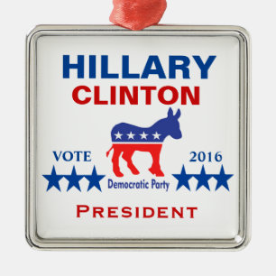 Ornement En Métal Président 2016 de Hillary Clinton