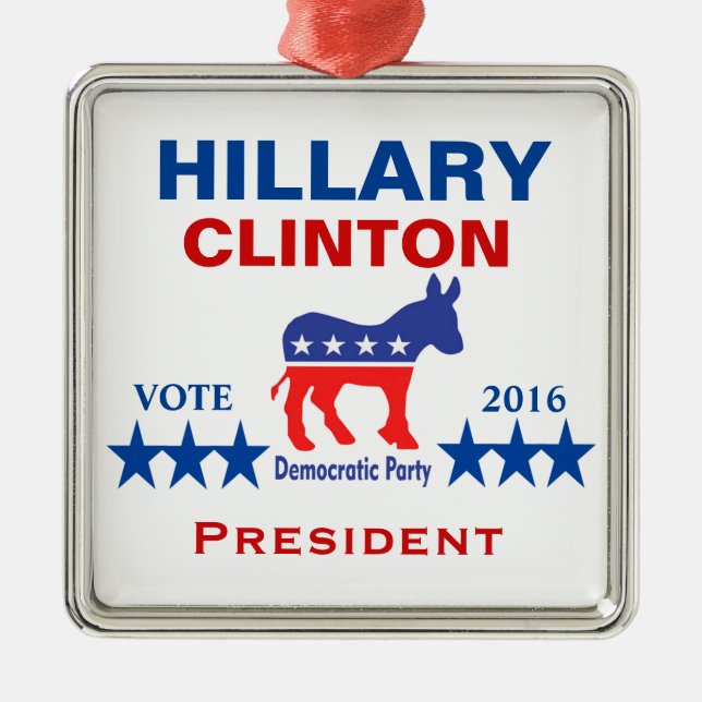 Ornement En Métal Président 2016 de Hillary Clinton (Devant)