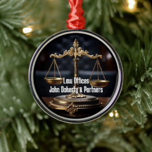 Ornement En Métal Procureur Scales de justice