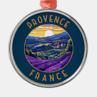 Provence France Lavande Retro Cercle désorganisé