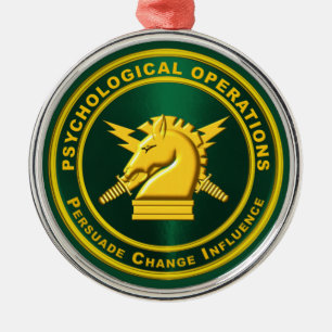 ORNEMENT EN MÉTAL PSYCHOLOGICAL OPERATIONS PSYOPS
