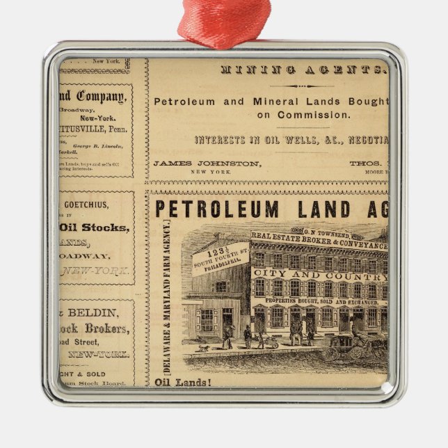 Ornement En Métal Publicités pétrolières de New York et de Pennsylva (Devant)