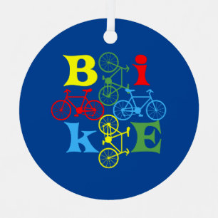 Ornement En Métal Quatre vélos
