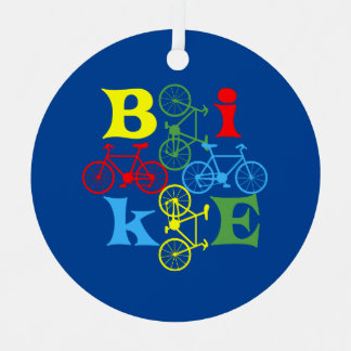 Ornement En Métal Quatre vélos