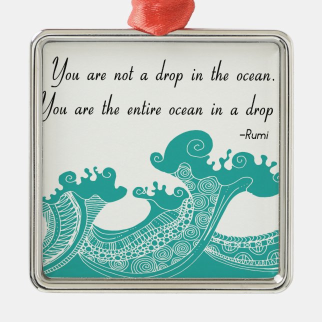 Ornement En Métal Quota de Rumi Ocean (Devant)