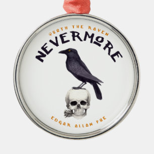 Ornement En Métal Quoth Raven plus jamais - Edgar Allan Poe