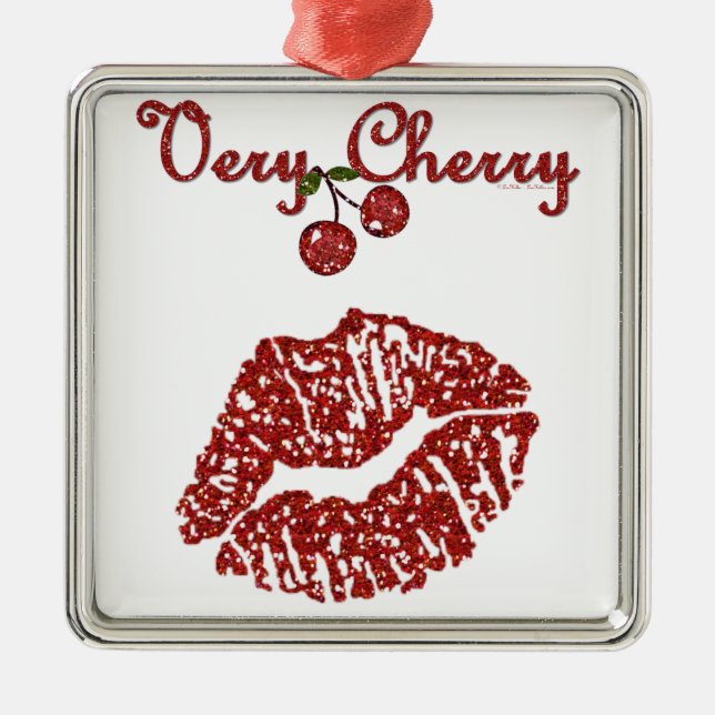 Ornement En Métal RAB Rockabilly très Cherry Kiss (Devant)