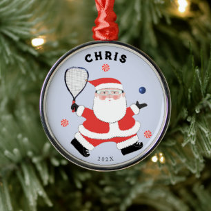 Ornement En Métal Racquetball Holiday Keepsaké cadeau