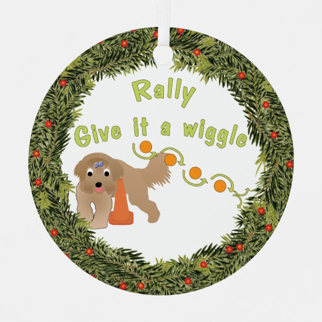 Ornement En Métal Rallye XMas Wreath Wiggle (Recto)