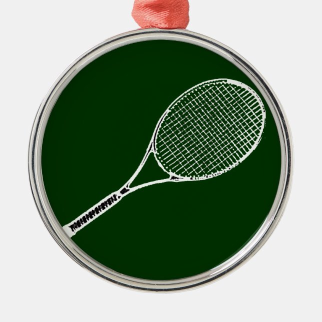 Ornement En Métal raquette de tennis (Devant)